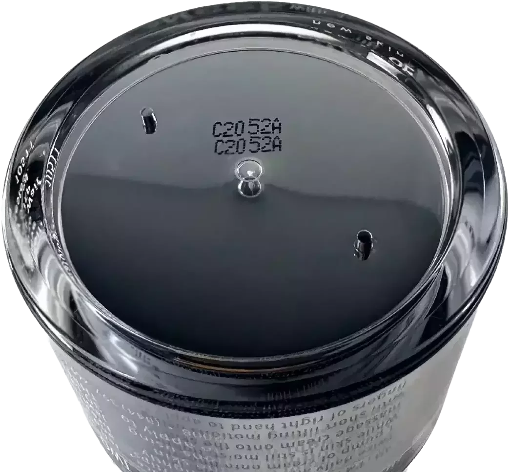 Batch number location on bottle bottom
